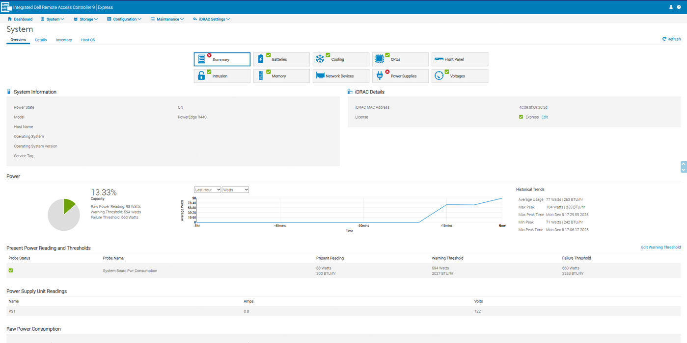 Dell PE R440 1U 8x2.5", Xeon Silver 4110, 32GB DDR4, 4x1.2TB SAS, H740P