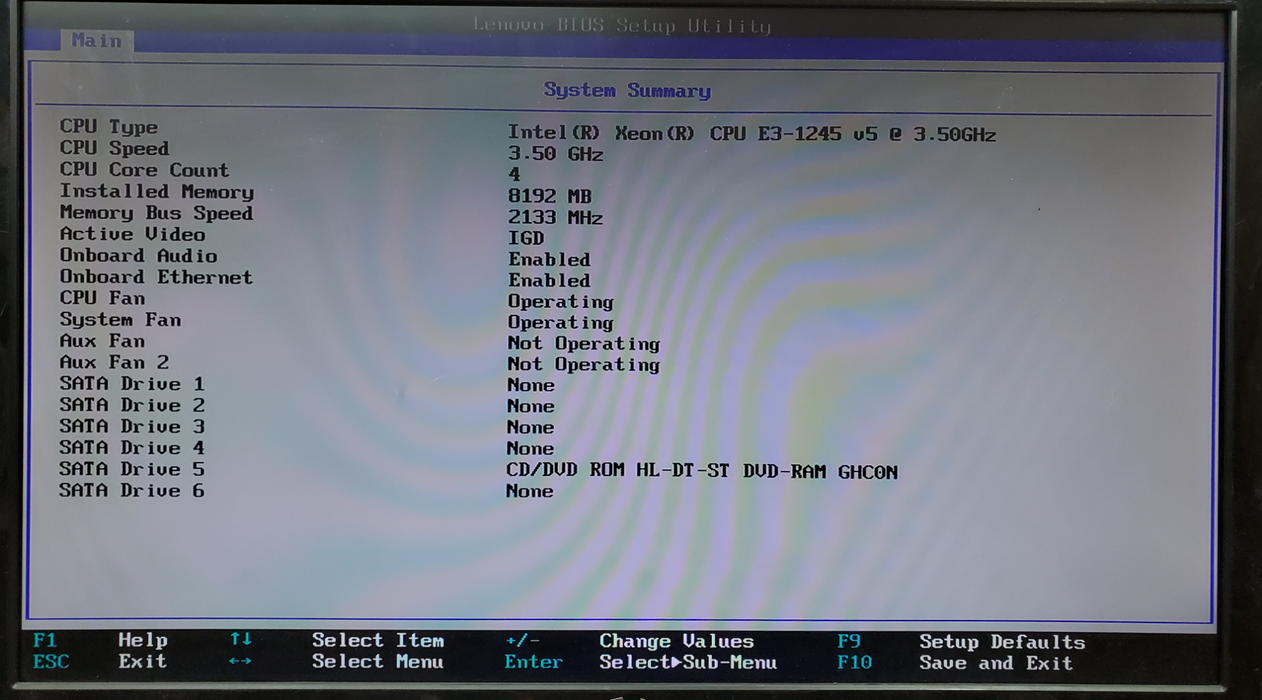 Lenovo ThinkStation P310, Xeon E3-1245 v5 3.5GHz, 8GB DDR4, No HDD