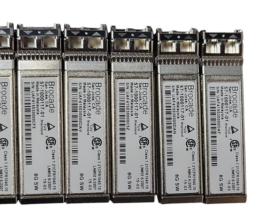 Lot of 8x Brocade 57-1000117-01 8G SW Transceiver Modules Q_