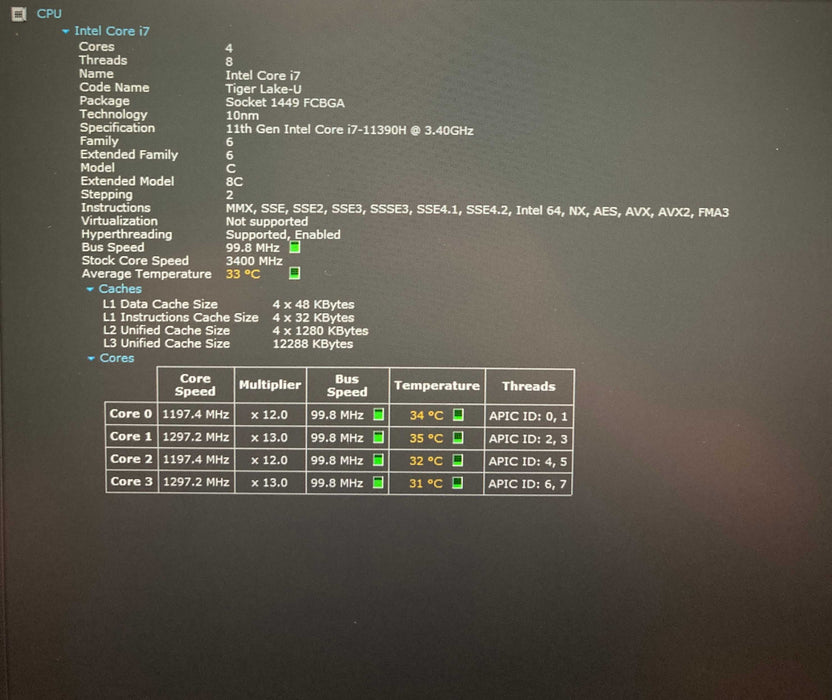 Dell Vostro 15 5510 Core i7-11390H@3.40GHz 16GB RAM 256GB SSD READ  Lap200