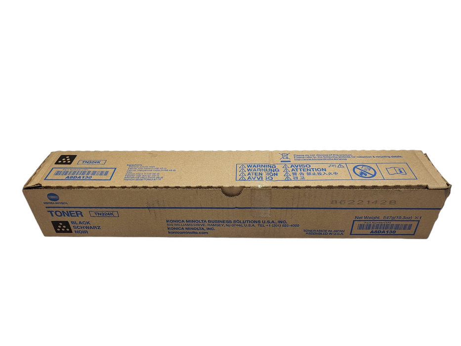 Konica Minolta A8DA130 TN324K Black Toner Genuine New OEM Sealed Box Q$