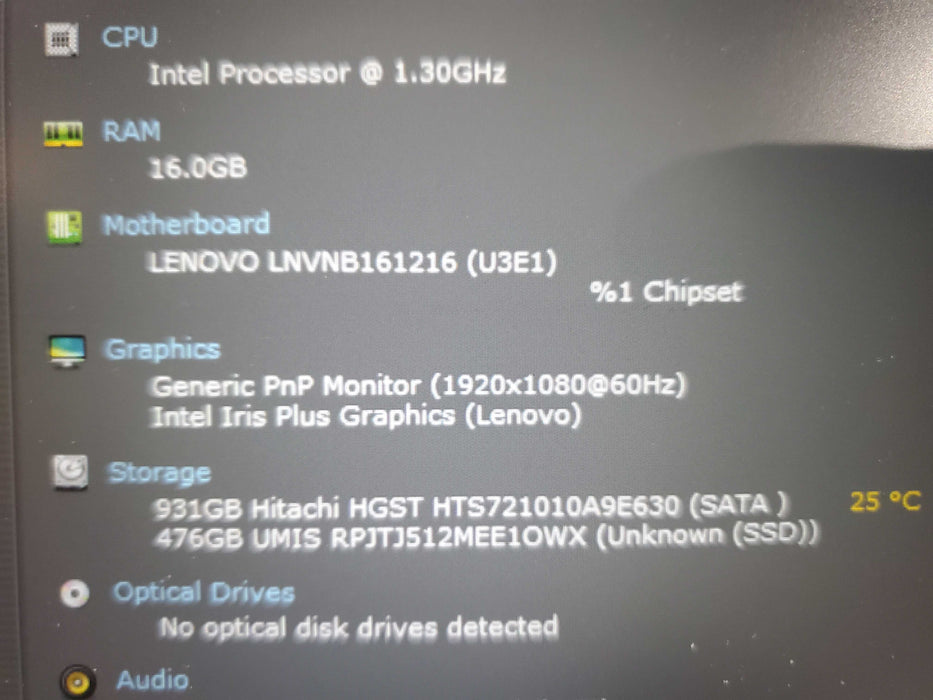 Lenovo ThinkBook 14-IIL i7-1065G7 1.30 GHz 16 GB DDR4 256 GB NVMe 1TB HDD  Lap200