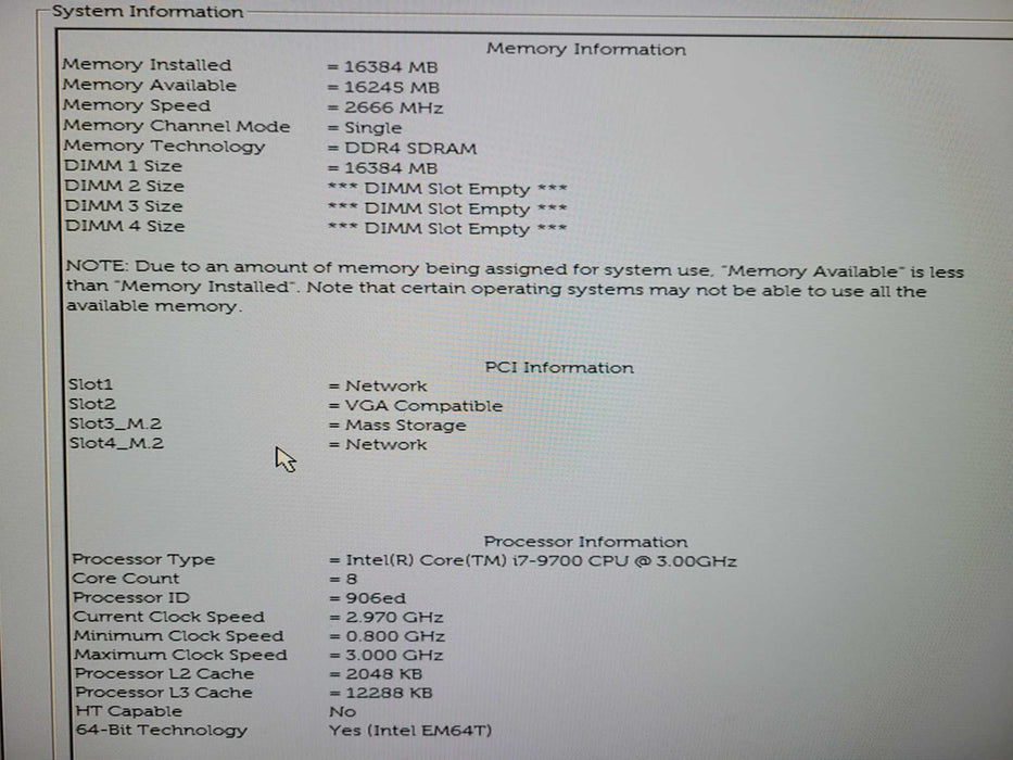 Dell Optiplex 5070 SFF PC Intel i7-9700 @3.0Ghz 16GB DDR4 256GB NVme !