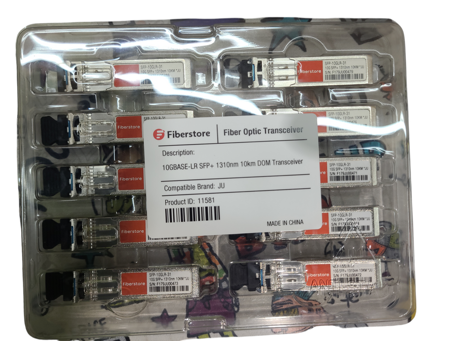 Lot 10x Fiberstore   Fiber Optic Transceiver 1000Base-SX SFP 1310nm 2km D0M