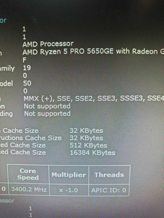 Lenovo ThinkCentre M75q Gen2 AMD  5650GE CPU 16GB RAM 256GB NVMe 1TB HDD