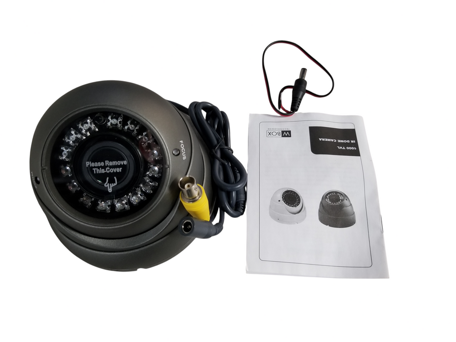 W Box 0E-D1000VW 960H IR Vandal Dome Camera 1.8-12 /12VDC / IP66