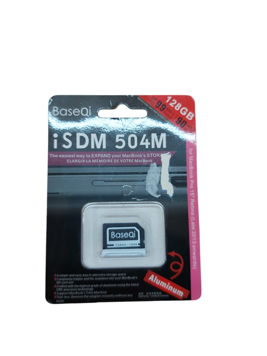 BaseQi for MacBook Pro Aluminum MicroSD Card Adapter