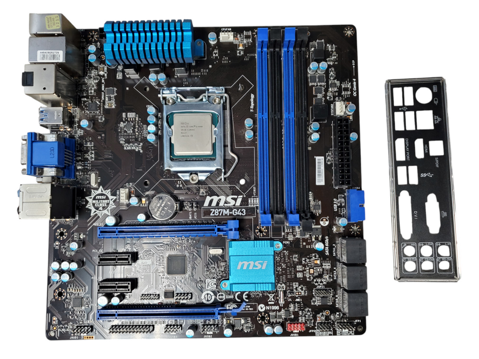 MSI Z87M-G43 Motherboard LGA 1150 WITH Intel i5-4460