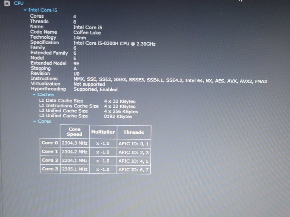 MSI GL63 i5-8300H 16GB DDR4 GTX 1050 256GB M.2 SSD  β Lap200