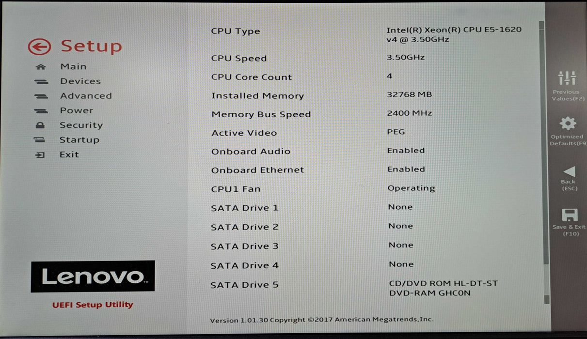 Lenovo ThinkStation P510 | Xeon E5-1620 v4, 32GB DDR4, GTX 1060 6GB, No HDD )