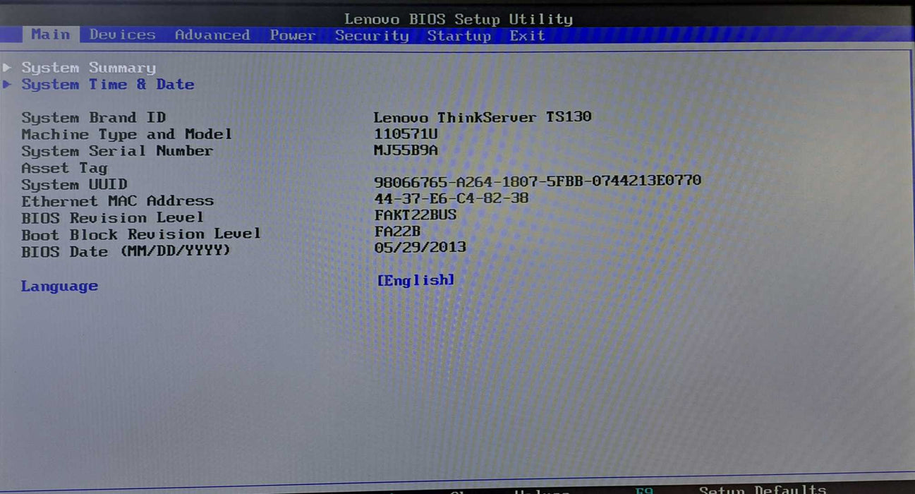 Lenovo TS130 Tower | Xeon E3-1245 v2 @3.40GHz 4C, 16GB DDR3, No HDD/OS
