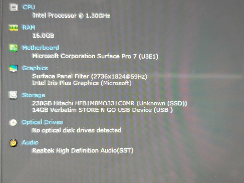 Microsoft Surface Pro 7 i7-1065G7 16GB RAM 256GB SSD  β Lap200