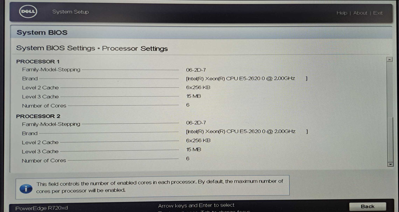 Dell PowerEdge R720xd 24x 2.5"| 2x Xeon E5-2620 0, 64GB DDR3, H310 Mini )