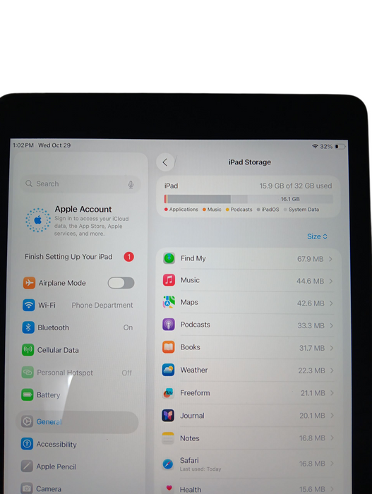 Apple iPad 8th Gen - 32GB - Space Gray [A2428] WiFi/Cellular