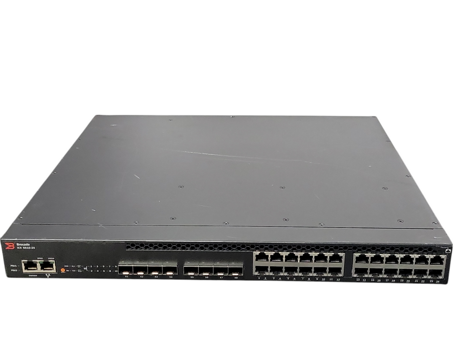 Brocade ICX6610-24-I 24-Port 1GbE RJ45 Switch with 8× 1GbE SFP _