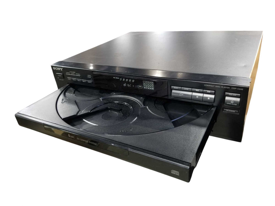 Sony CDP-C245, CD Player 5 Disc Carousel Disc Changer NO Remote