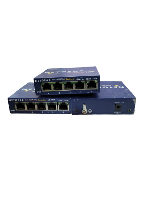 LOT of 3x NETGEAR ProSafe 5 Port 10/100 FS105