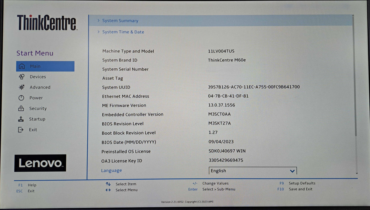Lenovo ThinkCentre M60e | i5-1035G1 @1.00GHz, 16GB DDR4, 256GB NVMe, Wi-Fi  )