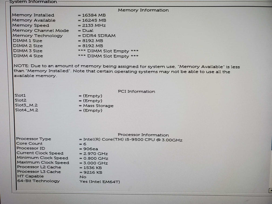 DELL Optiplex 5070 SFF i5-9500 16GB RAM 256GB NVME 1TB HDD DVDRW NO OS