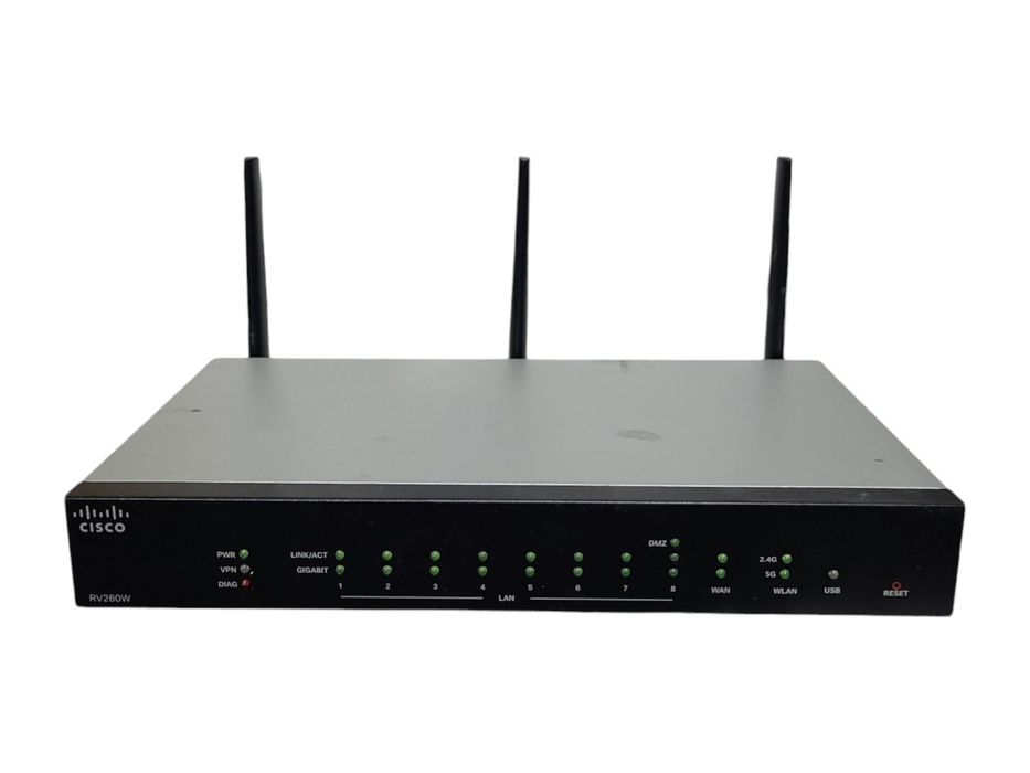 CISCO RV260W 8-port Gigabit Wireless-AC VPN Router, READ $