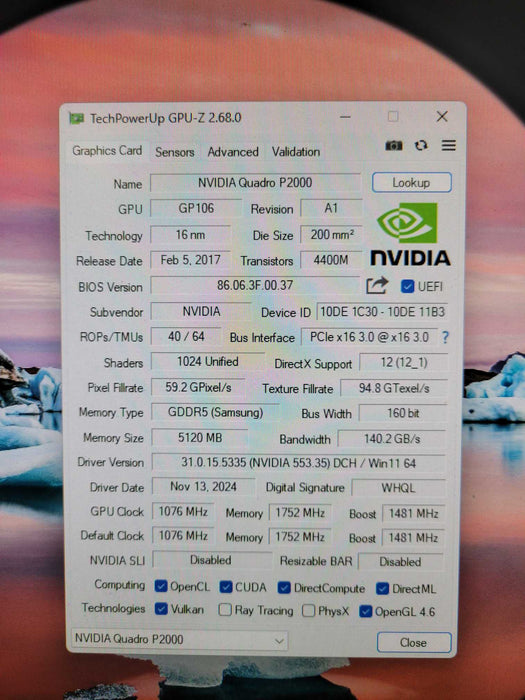 NVIDIA Quadro P2000 5GB GDDR5 Graphics Card, 4x DisplayPort  !