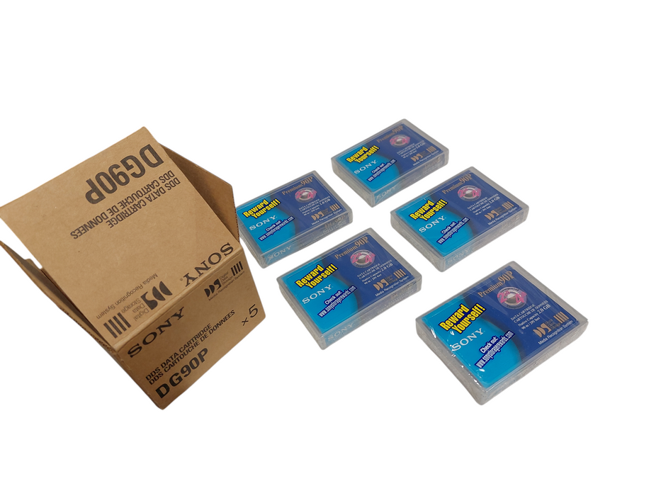 Sony Bundle of 5 New DDS Data Cartridges GD90P 2GB Premium 90P =