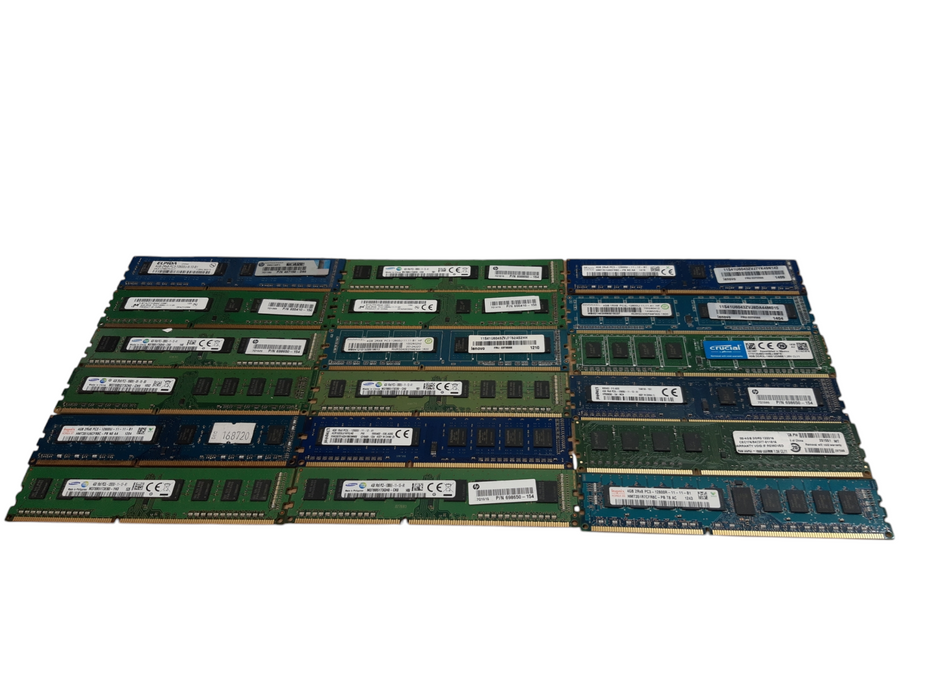 Lot of 144x Various brands DDR3 4GB, Desktop RAM