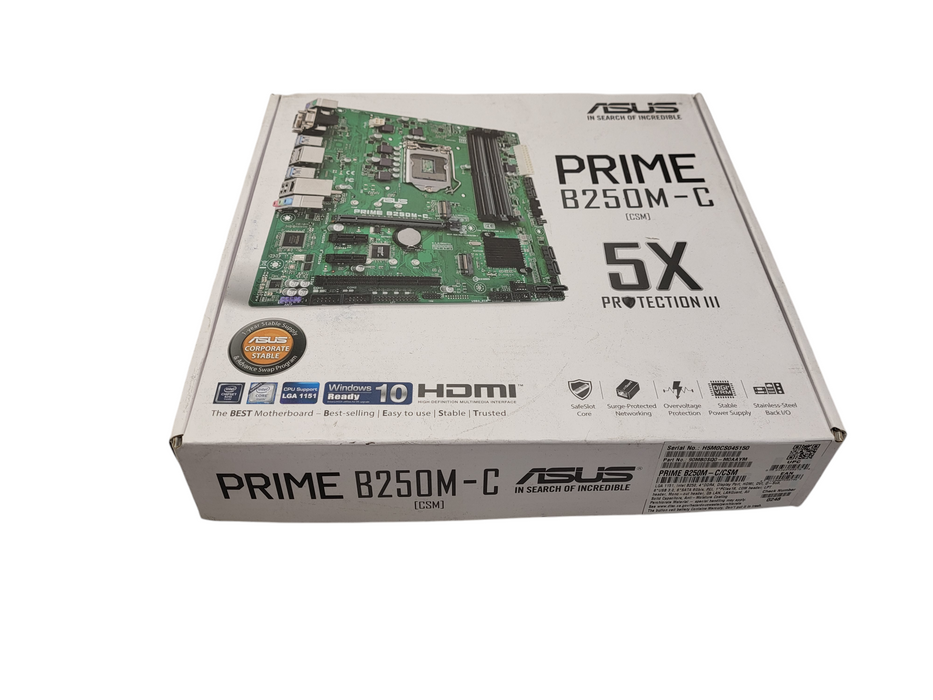 New ASUS PRIME B250M-C INTEL LGA 1151 DDR4 SDRAM DESKTOP MOTHERBOARD $