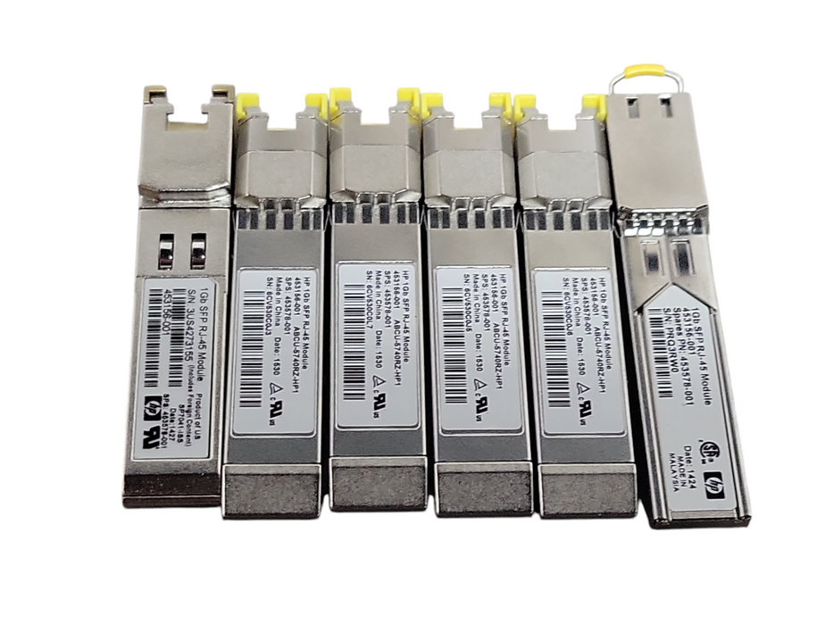 Lot of 6x HP 1Gb SFP RJ-45 Module 453578-001 Transceiver modules _
