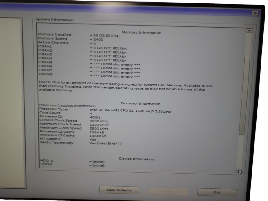 Dell Precision Tower 5810 Xeon ES-1620 v4 @ 3.50GHz | 16GB DDR4 | NO HDD
