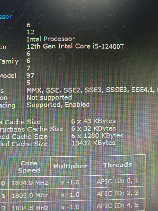 Lenovo ThinkCentre M70q Gen3 i5-12400T 16GB RAM 512GB NVMe WIFI