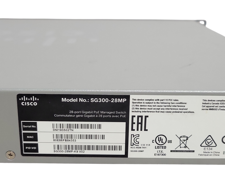 Cisco SG300-28MP 28-Port gigabit PoE Managed Switch _