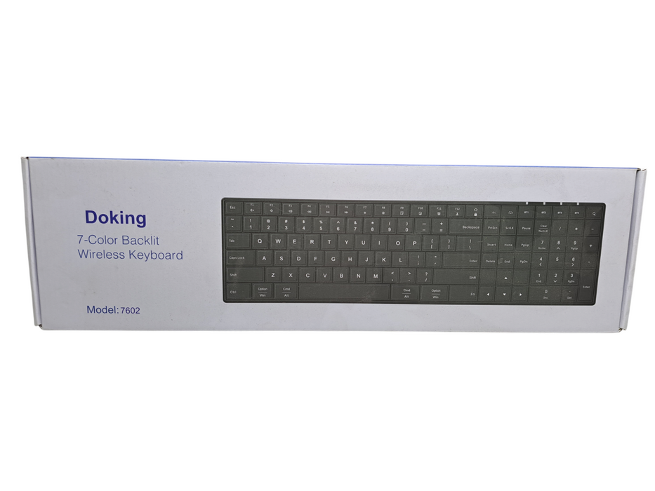 Doking 7-Color Backlit Wireless Keyboard )