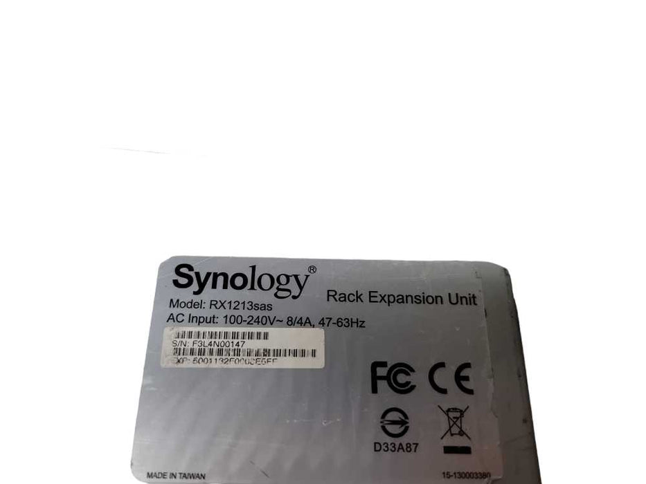 Synology RX1213SAS 12-Bay Diskless Expansion for RackStation %