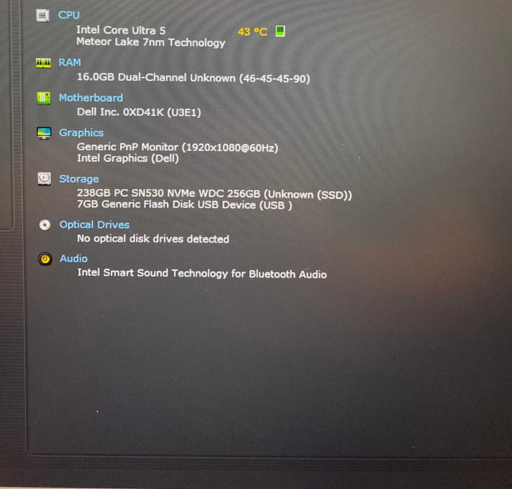 Dell Latitude 5450 15" Core Ultra 5 135U vPRO 16GB RAM 256GB SSD  Lap200