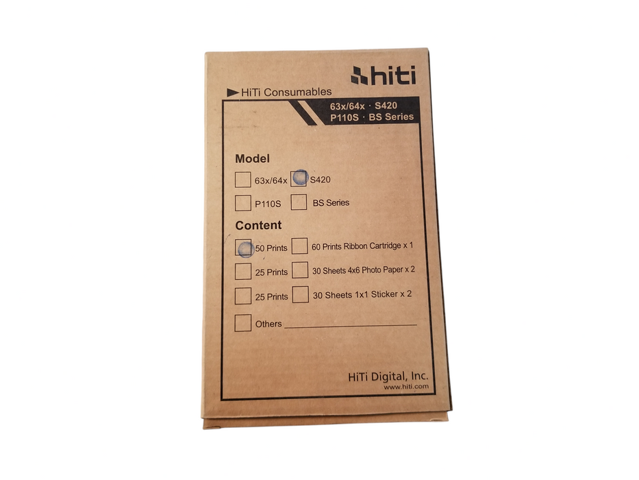 HITI Consumables S420 63x/64x P110S BS Series 50 Prints - NEW - SEALED Q