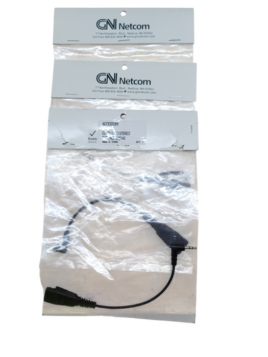 LOT 3x Jabra Accessories 1005143 Gn Qd To 2.5Mm Adapter