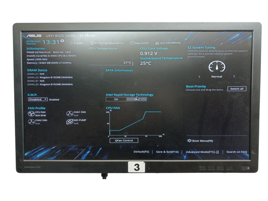 Asus Prime H370m-Plus Motherboard & Intel i5-9400 16GB DDR4 READ