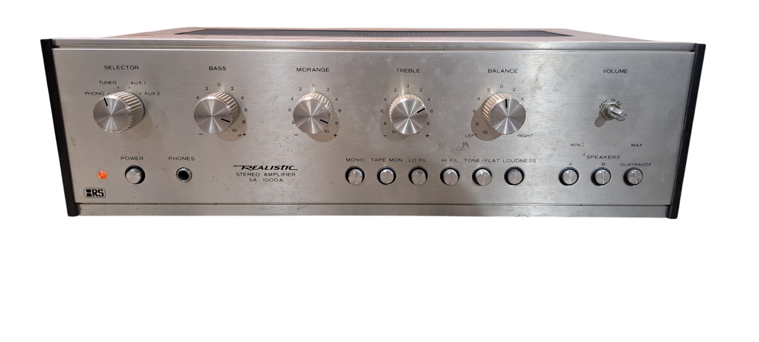 Realistic Model SA-1000A Integrated Stereo Amplifier- 1970's Vintage | READ