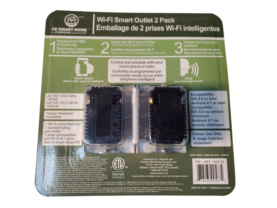 CE SMART HOME Wifi Smart Outlet 2 Pack