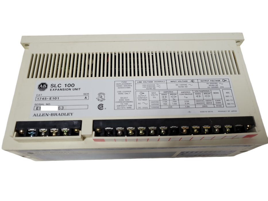 Allen Bradley SLC 100 Programable Controller 1745-E101, READ Q_