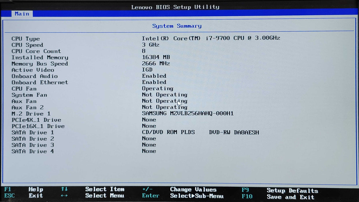 Lenovo ThinkCentre M920s, i7-9700 3.00GHz, 16GB DDR4, 256GB NVMe, WiFi