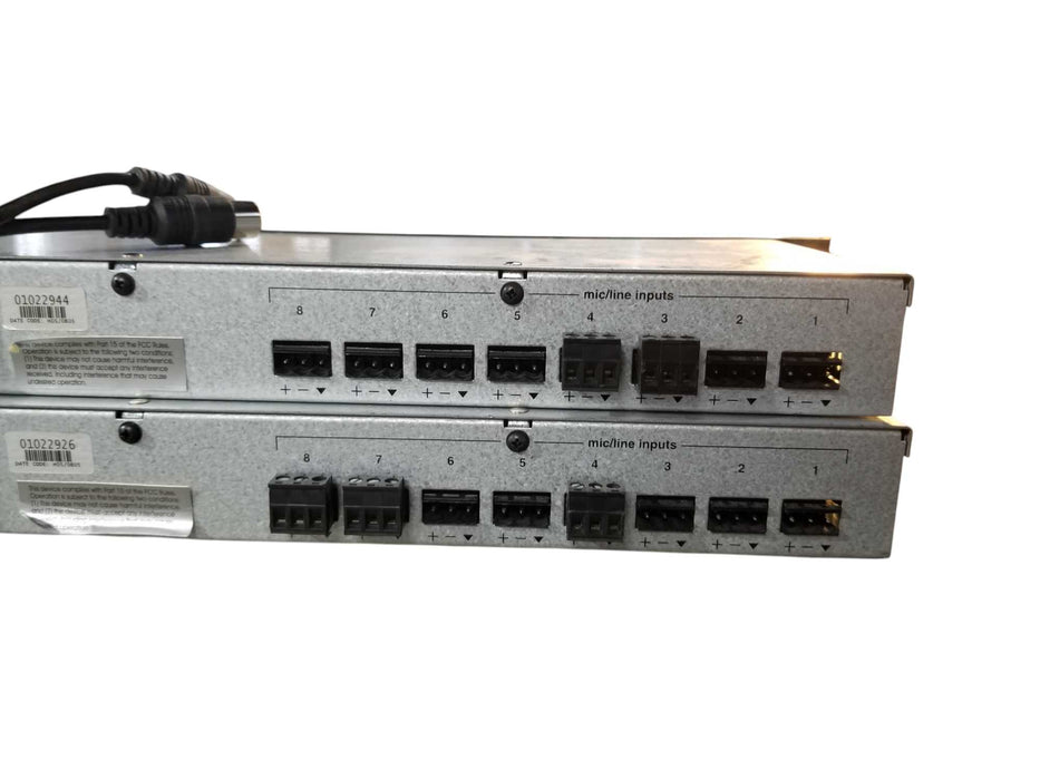 Lot 2x Biamp Audia EXPI 8 Input Expander W/ Rackmount Ears