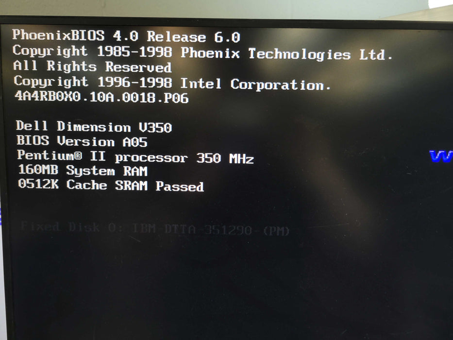Dell Dimension V350 - Intel Pentium II 350MHz 160MB SDRAM %
