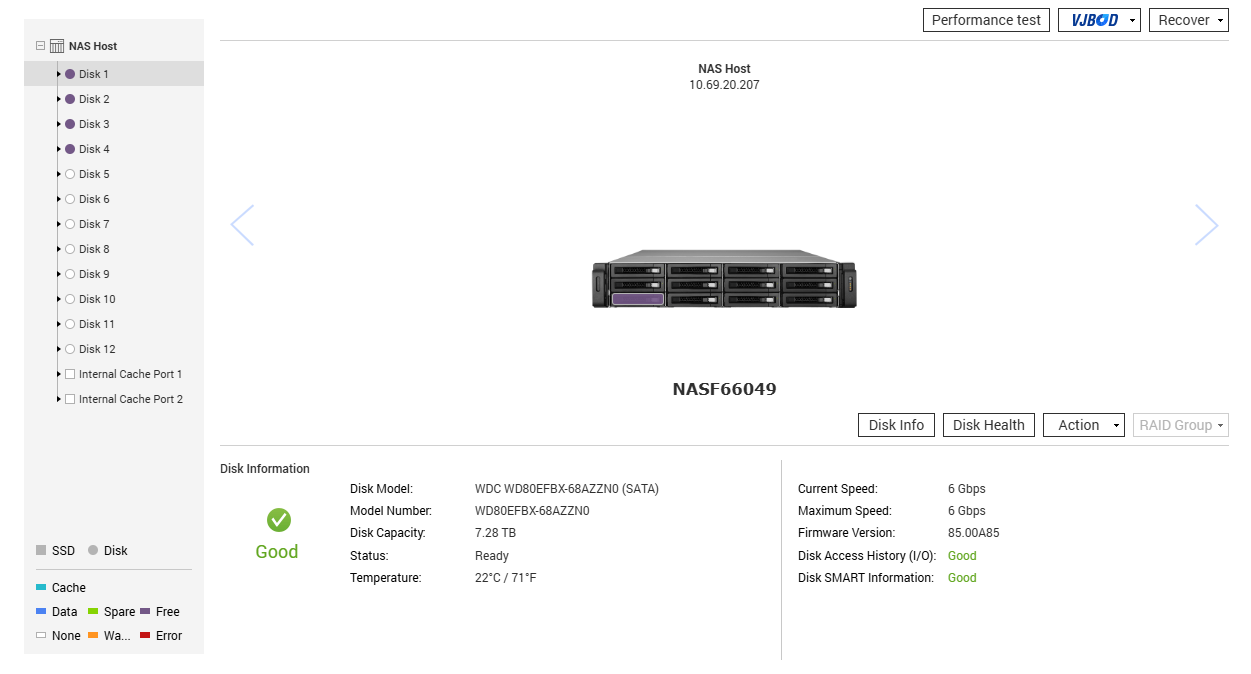 QNAP TS-EC1280U-RP 12-Bay NAS 8GB RAM w/ 4x 8TB HDDs
