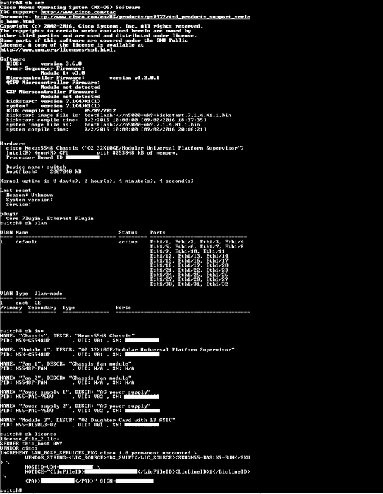 Cisco Nexus N5K-C5548UP V01 32Port 10GbE Managed Fiber Switch