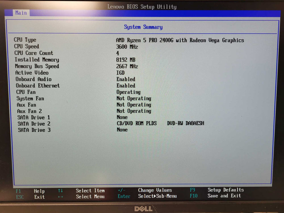 Lenovo ThinkCentre SFF M725S AMD Rygen 5 PRO 2400G @ 3.6GHz 8GB DDR4 No HDD $