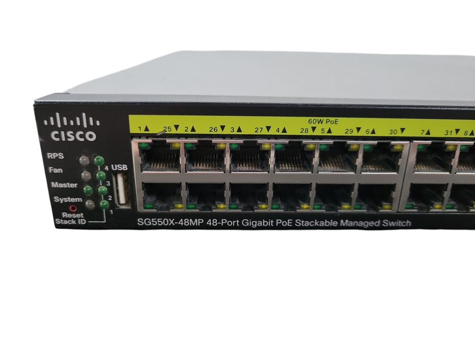 Cisco SG550X-48MP-K9 V02 | 48-Port Gigabit PoE Stackable Managed Switch !