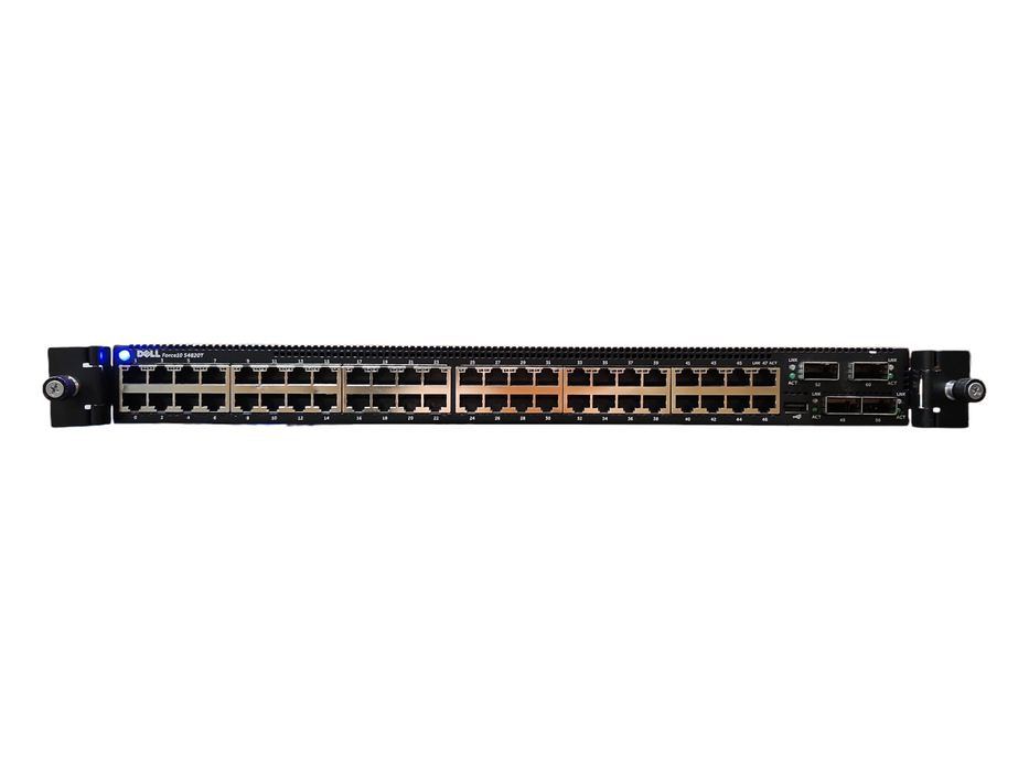 Dell Force10 S4820T 48-Port 10G-RJ45 4xQSFP 40G-QSFP Switch, 1x PSU