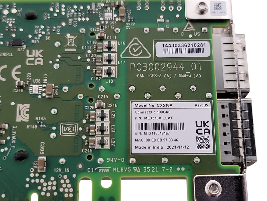 Mellanox MCX516A-CCAT ConnectX-5 100GbE CX516A 2-Port QSFP28 Network Adapte _